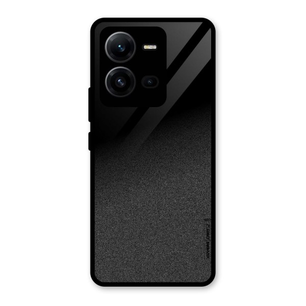 Black Grey Noise Fusion Glass Back Case for Vivo V25