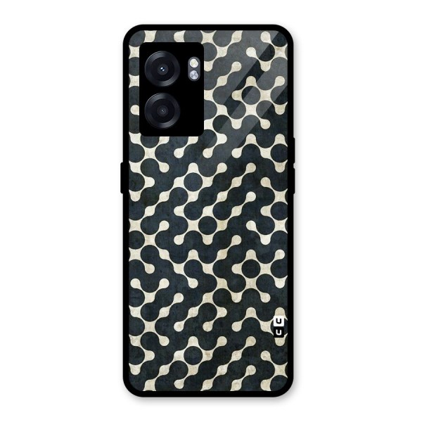 Black Maze Design Glass Back Case for Oppo K10 (5G)