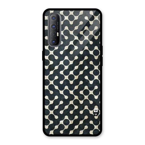 Black Maze Design Glass Back Case for Oppo Reno3 Pro