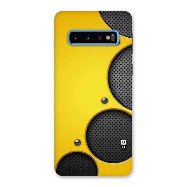 Black Net Yellow Back Case for Galaxy S10