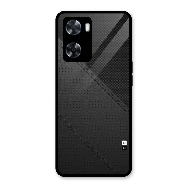 Black Polka Stripe Glass Back Case for Oppo A57 2022