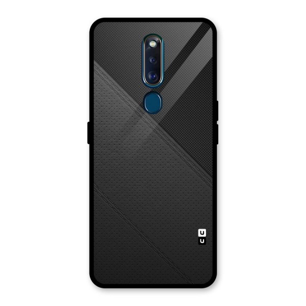 Black Polka Stripe Glass Back Case for Oppo F11 Pro