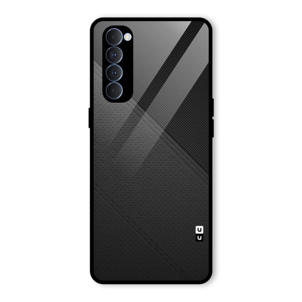 Black Polka Stripe Glass Back Case for Oppo Reno4 Pro