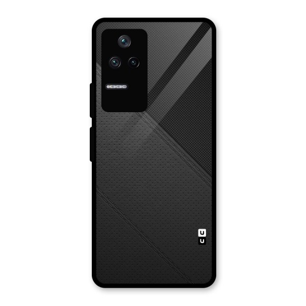 Black Polka Stripe Glass Back Case for Poco F4 5G