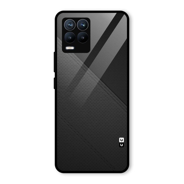 Black Polka Stripe Glass Back Case for Realme 8 Pro