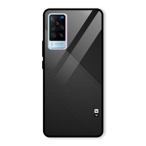 Black Polka Stripe Glass Back Case for Vivo X60