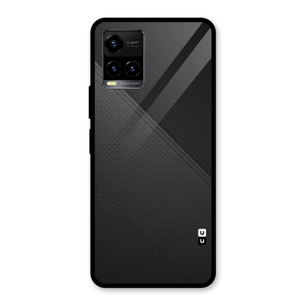 Black Polka Stripe Glass Back Case for Vivo Y21 2021