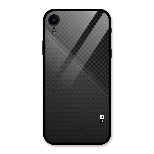 Black Polka Stripe Glass Back Case for XR