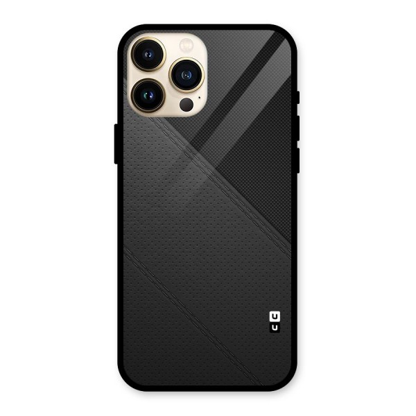 Black Polka Stripe Glass Back Case for iPhone 13 Pro Max