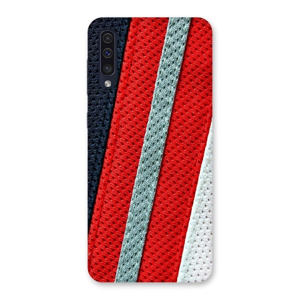 Black Red Grey Stripes Back Case for Galaxy A50s