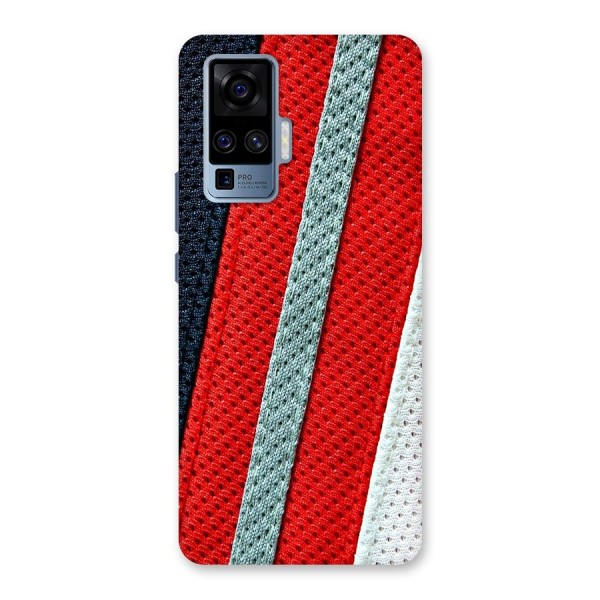 Black Red Grey Stripes Back Case for Vivo X50 Pro