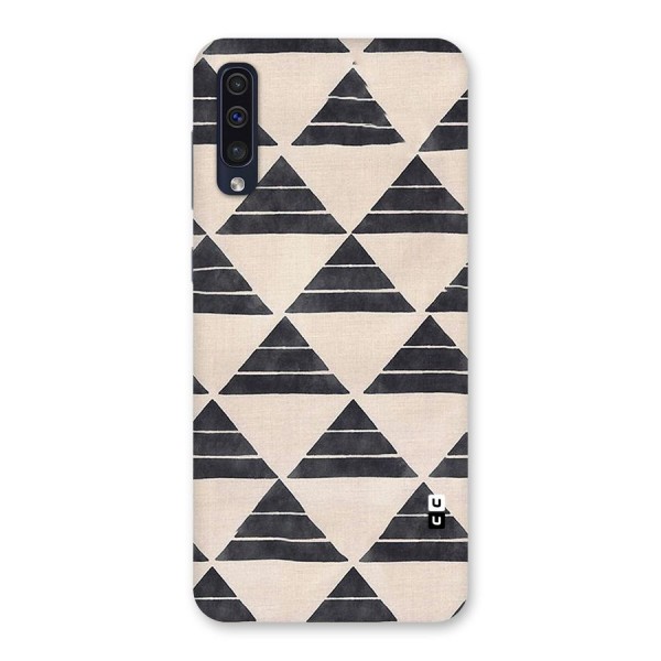 Black Slant Triangles Back Case for Galaxy A50