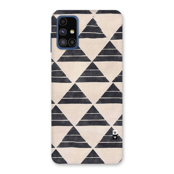 Black Slant Triangles Back Case for Galaxy M51