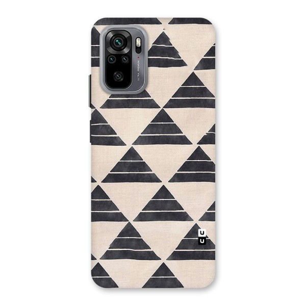 Black Slant Triangles Back Case for Redmi Note 10