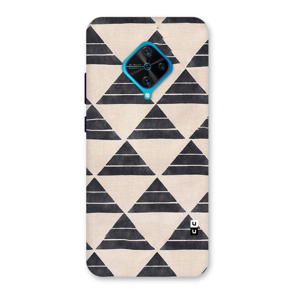 Black Slant Triangles Back Case for Vivo S1 Pro