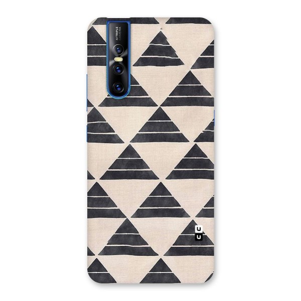 Black Slant Triangles Back Case for Vivo V15 Pro