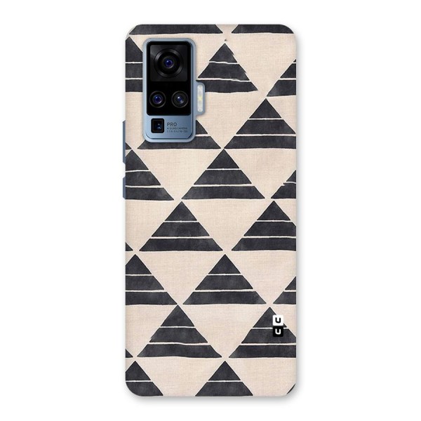 Black Slant Triangles Back Case for Vivo X50 Pro