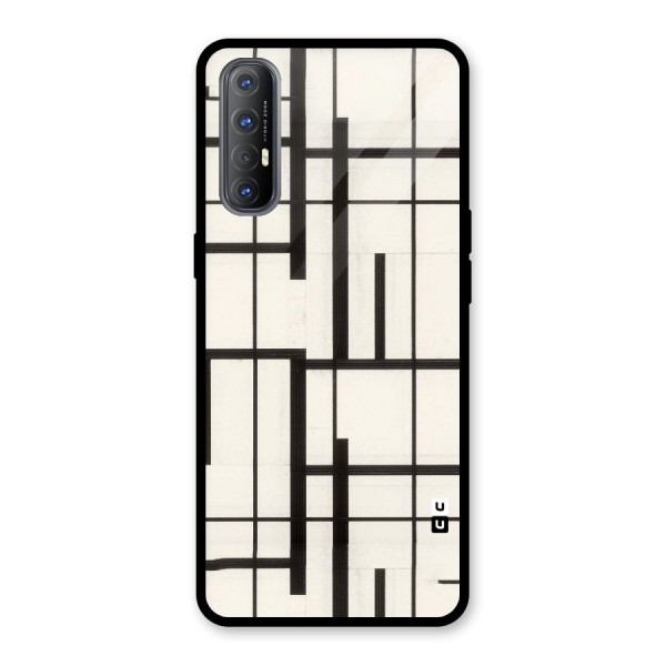 Black Unsymmetry Glass Back Case for Oppo Reno3 Pro