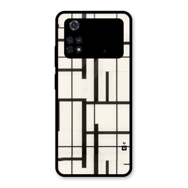 Black Unsymmetry Glass Back Case for Poco M4 Pro 4G