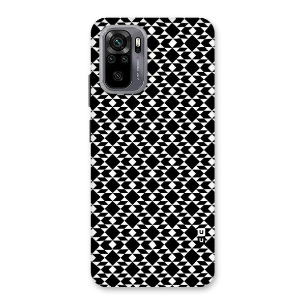 Black White Diamond Abstract Back Case for Redmi Note 10