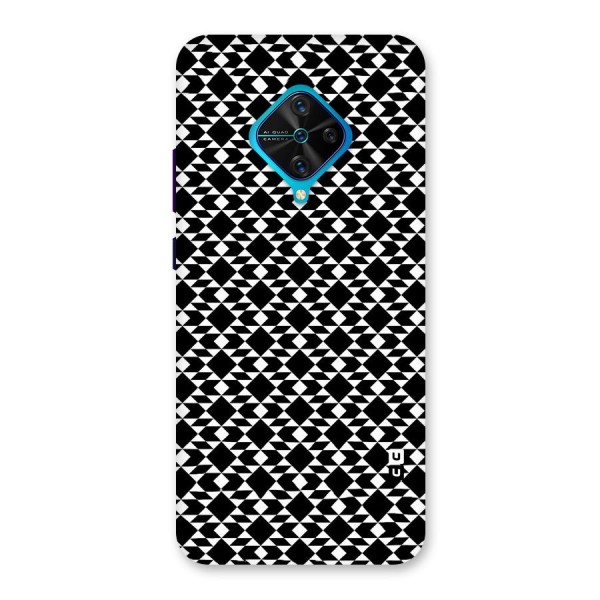 Black White Diamond Abstract Back Case for Vivo S1 Pro