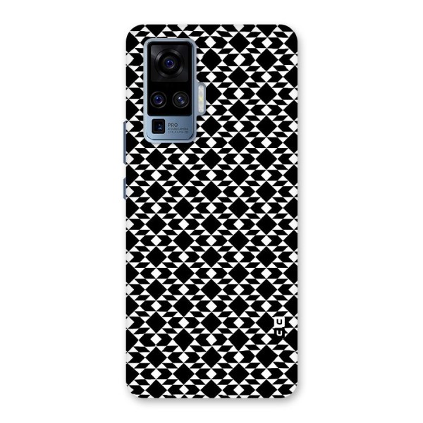 Black White Diamond Abstract Back Case for Vivo X50 Pro