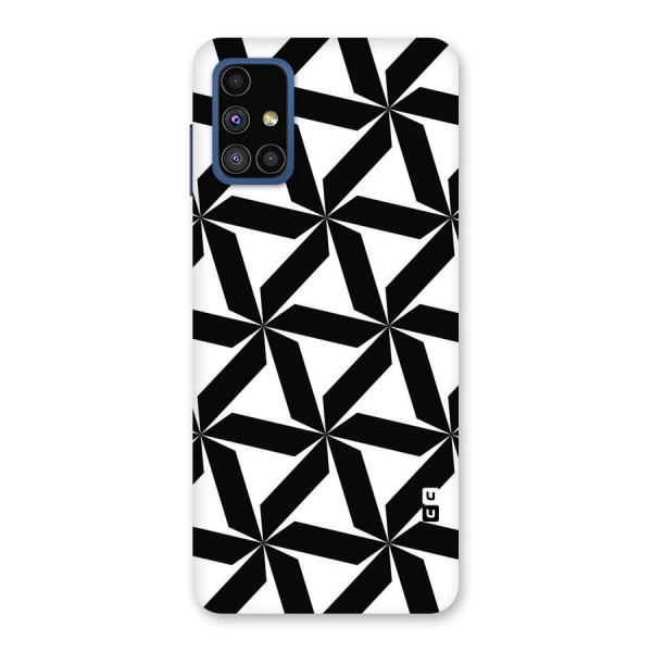 Black White Fan Design Back Case for Galaxy M51