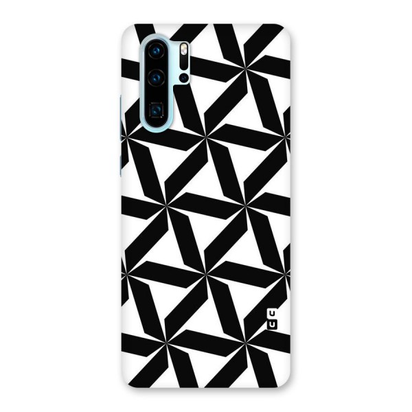 Black White Fan Design Back Case for Huawei P30 Pro