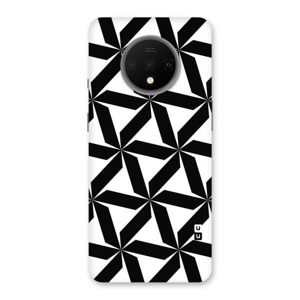 Black White Fan Design Back Case for OnePlus 7T