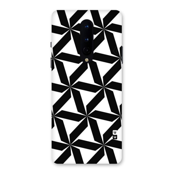 Black White Fan Design Back Case for OnePlus 8