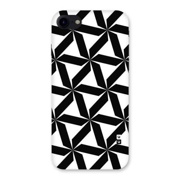 Black White Fan Design Back Case for iPhone SE 2020