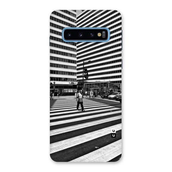 Black White Perspective Back Case for Galaxy S10