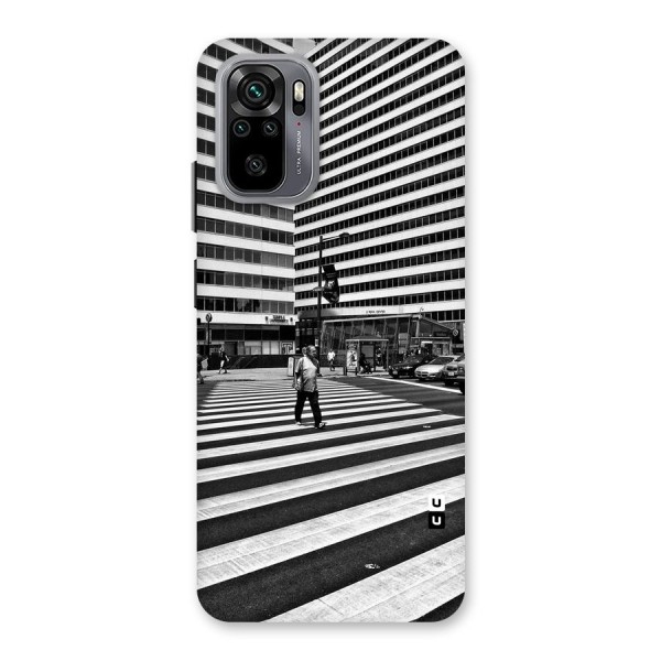 Black White Perspective Back Case for Redmi Note 10