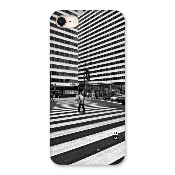 Black White Perspective Back Case for iPhone 8