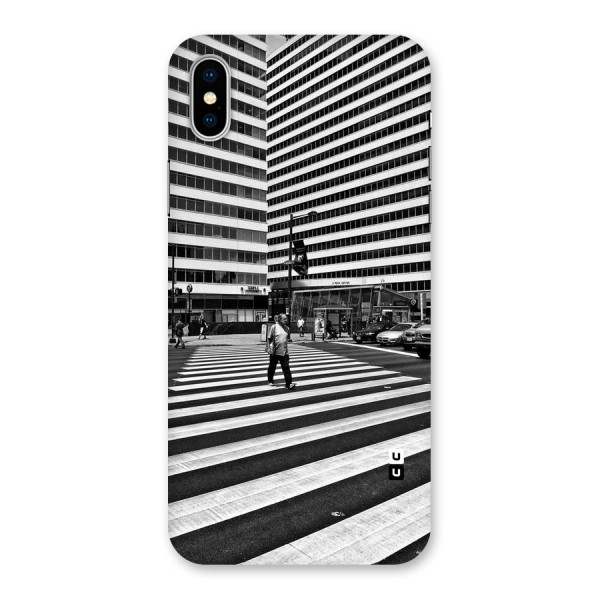 Black White Perspective Back Case for iPhone X