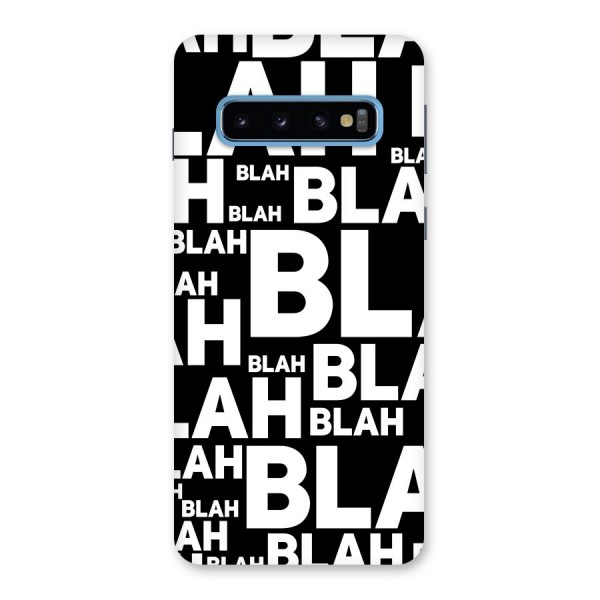 Blah Blah Pattern Back Case for Galaxy S10