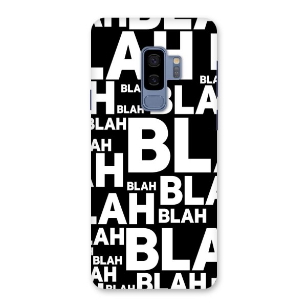 Blah Blah Pattern Back Case for Galaxy S9 Plus