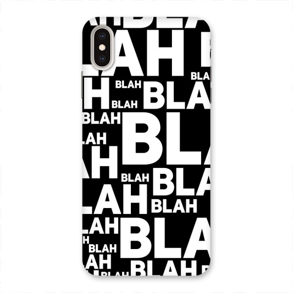 Blah Blah Pattern Back Case for iPhone XS Max