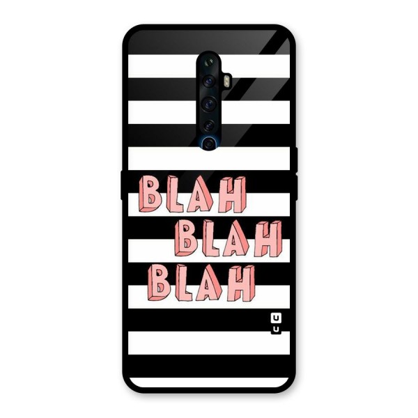 Blah Bold Stripes Glass Back Case for Oppo Reno2 Z