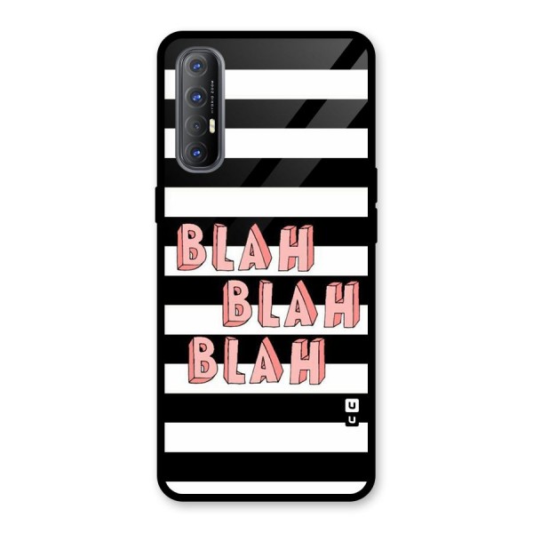 Blah Bold Stripes Glass Back Case for Oppo Reno3 Pro