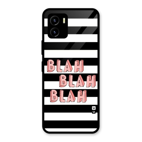 Blah Bold Stripes Glass Back Case for Vivo Y15s