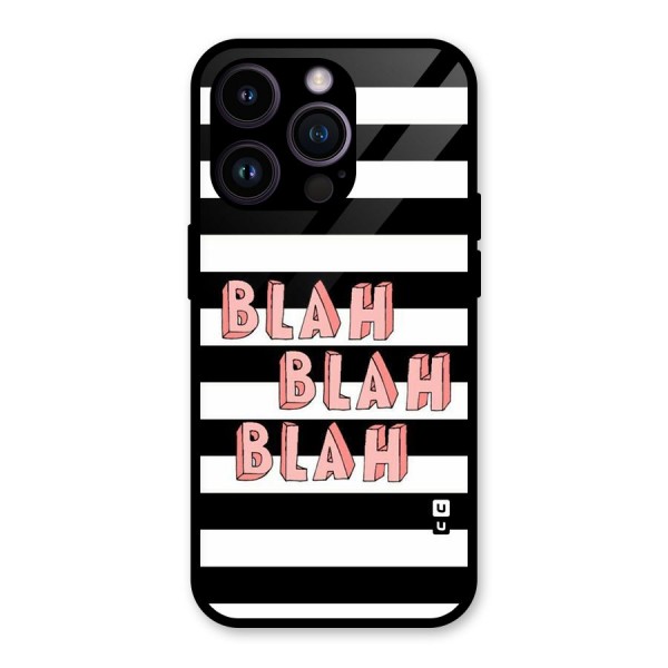 Blah Bold Stripes Glass Back Case for iPhone 14 Pro