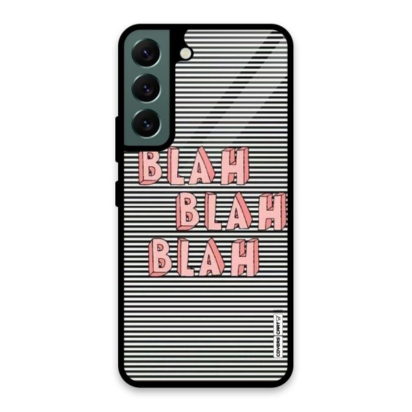 Blah Stripes Glass Back Case for Galaxy S22 5G