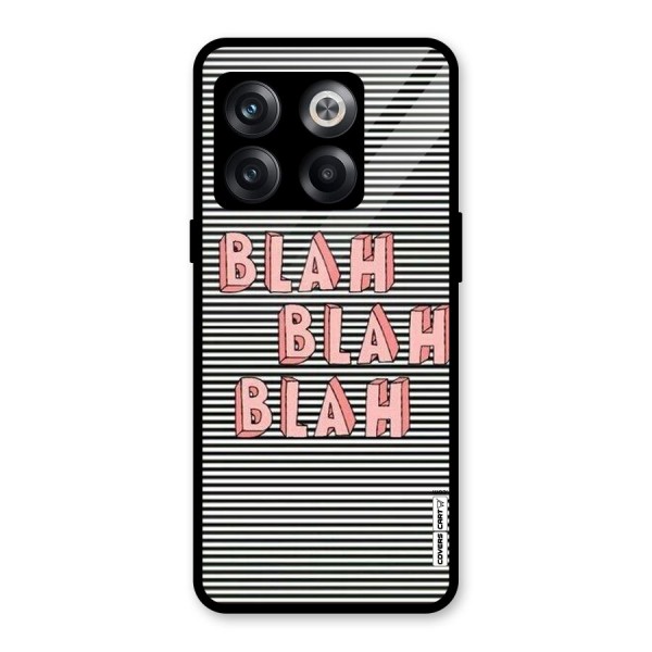 Blah Stripes Glass Back Case for OnePlus 10T