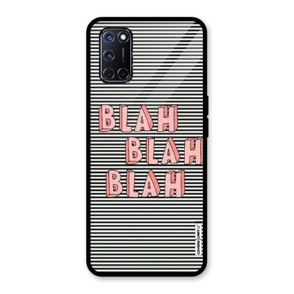 Blah Stripes Glass Back Case for Oppo A52