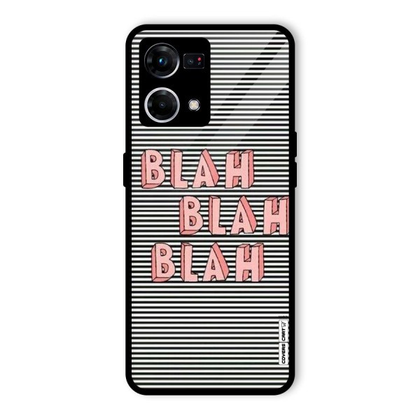 Blah Stripes Glass Back Case for Oppo F21s Pro 4G