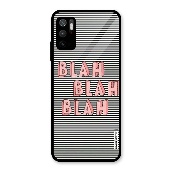 Blah Stripes Glass Back Case for Poco M3 Pro 5G