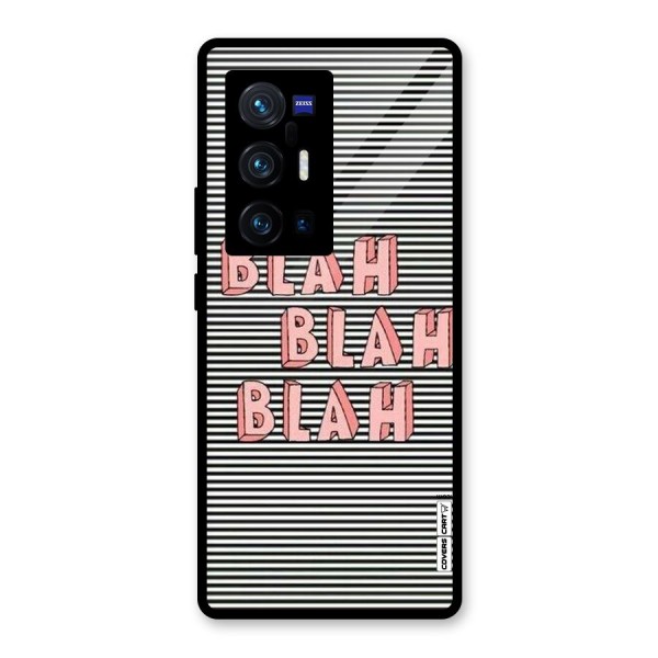 Blah Stripes Glass Back Case for Vivo X70 Pro Plus