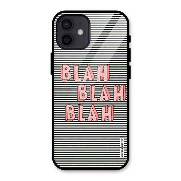 Blah Stripes Glass Back Case for iPhone 12