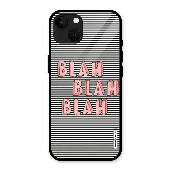 Blah Stripes Glass Back Case for iPhone 13